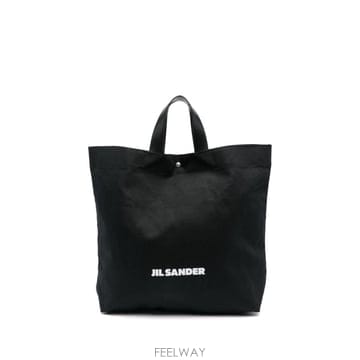 당일배송 질샌더 로고 프린트 캔버스 토트 백