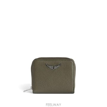 쟈딕앤볼테르 로고 플레이트 집업 미니 지갑
