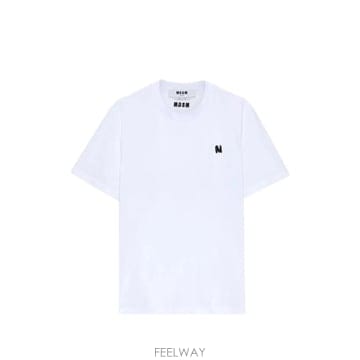 엠에스지엠 레터 디테일 티셔츠