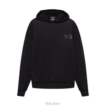 아디다스 와이쓰리 로고 모티프 후드 맨투맨