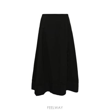 질샌더 A라인 미디 스커트