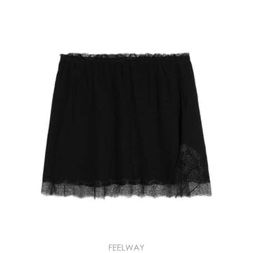 쟈딕앤볼테르 자비사 레이스 트리밍 미니 스커트