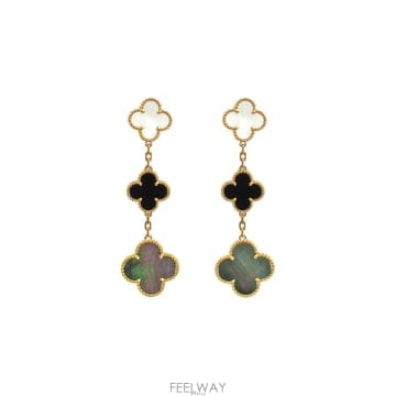 Van Cleef & Arpels [������] ����ǰ ��Ŭ���� ���� ���� ���Ժ�� �̾ 3��Ƽ�� 18K ���ο��� ������[������] ����ǰ ��Ŭ���� ���� ���� ���Ժ�� �̾ 3��