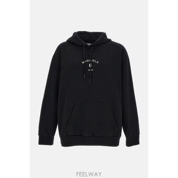 메종마르지엘라 로고 프린트 후드티