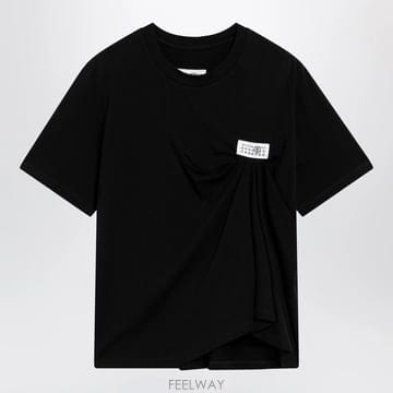 메종마르지엘라 패치 티셔츠 블랙