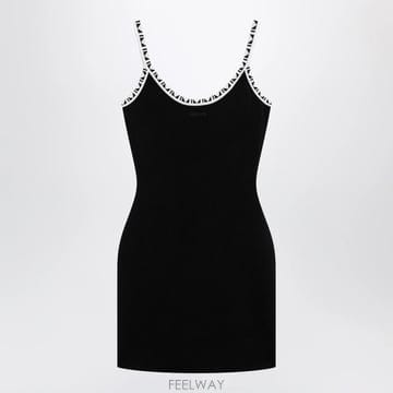 26 F/W 베르사체 블랙 스트레치 비스코스 미니 드레스 102583 B0052067797