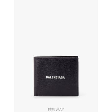 발렌시아가 로고 반지갑 블랙