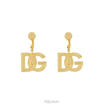 돌체 앤 가바나 DG 로고 이어링 실버