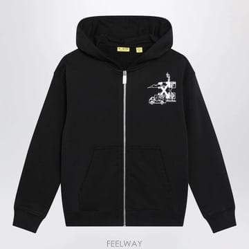 26 S/S 오프화이트 블랙 지퍼 후드 WITH 로고 PRINTS ( B0052005299