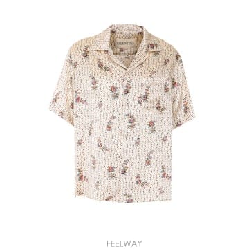 26 S/S 발렌티노 페이퍼 플로랄 프린트 볼링 셔츠 AA111B9G B0011939108