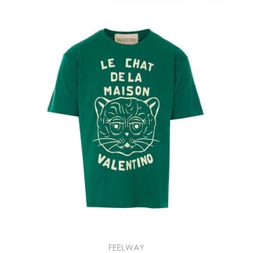 26 S/S 발렌티노 르 CHAT 드 라 MAISON 프린트 티셔츠  B0011956436