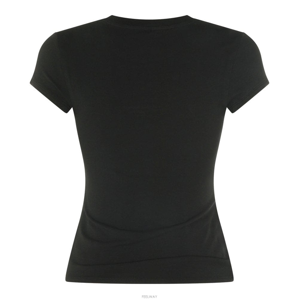 Alexander Wang �˷���� �� ���� ��ư �ΰ� ��Ʈ��ġ Ƽ���� 1CC326136100 B0482043705�˷���� �� ���� ��ư �ΰ� ��Ʈ��ġ Ƽ���� 1CC32613610