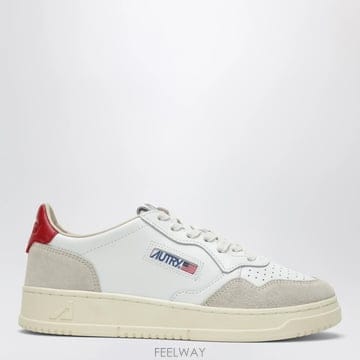 26 F/W 오트리 MEDALIST 로우 스니커즈 인 화이트레드 레더 B0052067761