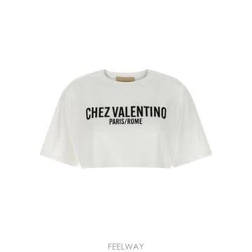 발렌티노 CHEZ VALENTINO 크롭 티셔츠 BMG25QA4S0 B0191975027