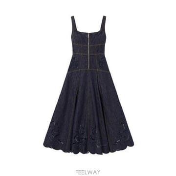 셀프 포트레이트 미디 드레스 PF26805MBL BLUE B0172032767