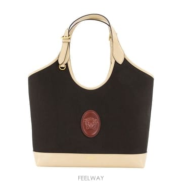 26 F/W 베르사체 라지 쇼퍼 백 VERSACE 레더 블랙 1024 B0732254335