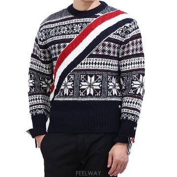 톰브라운 MKA185A 00278 960 다이애그널 스웨터