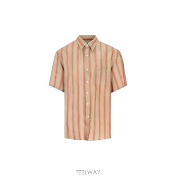 Saint Laurent 스트라이프 반소매 셔츠 859781Y2N33 9774 TP979607339