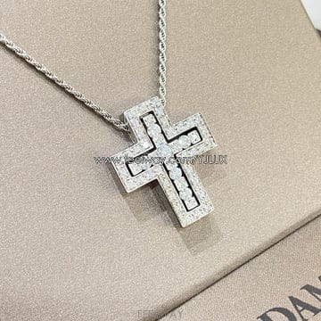 다미아니 벨에포크 화이트골드 다이아 목걸이 미듐 Y95454