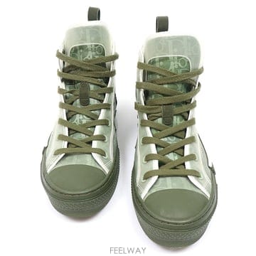 Dior(크리스챤디올) 3SH118ZMK_H600 올리브 그린 오블리크 캔버스 B23 하이탑남성스니커즈41