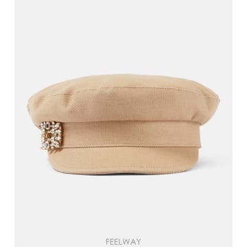 국내출고 로저비비에 Broche Vivier 데님 뉴스보이 캡