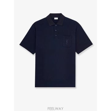 생로랑 피케 코튼 폴로 셔츠 862765Y38FL4035 B0652210817