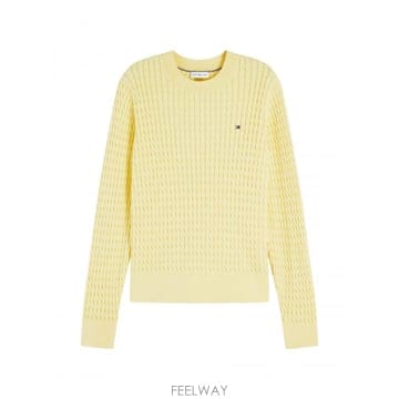 타미힐피거 CO CABLE FINE GG C NK LS 스웨터