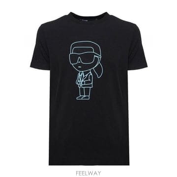 23FW 칼 라거펠트 3D Outline T 셔츠 755082532221990 TP580319312