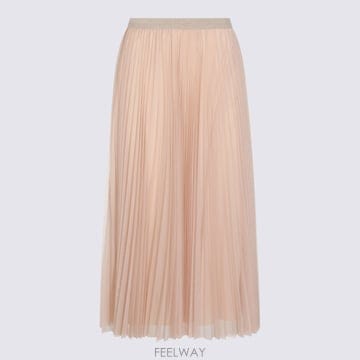 26FW 파비아나 필리피 Pleated tulle  Midi length  Elastic 웨이스트 밴드  G