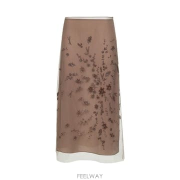 26SS Fendi Antiqued 핑크 튤 스커트 FQ7647AUP0F0QA6 TP577903847
