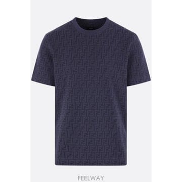 [E32]펜디 FY0936AUR1F0QA2 남성 티셔츠 FENDI FF piquet t shirt