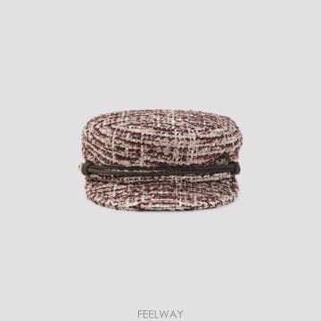 [D14]메종미쉘 2213102001 BURGUNDY 여성 모자 캡 비니 버킷햇 Maison Michel N