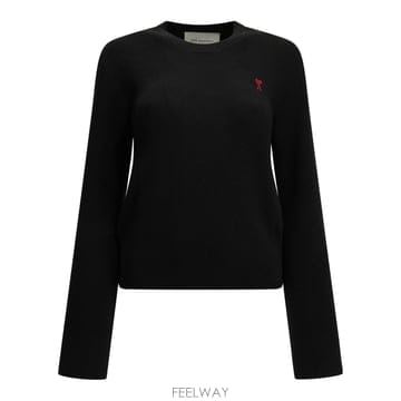 [V90]아미 FKS826001009 여성 니트 스웨터 가디건 Ami de Coeur Crew Neck Sw