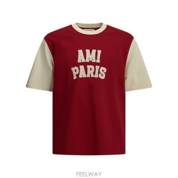 [V90]아미 UTS418JE0272A202 남성 티셔츠 긴팔 반팔 Crewneck T shirt with 