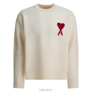 [V90]아미 UKS838018154 남성 니트 스웨터 가디건 Ami de Coeur Crew Neck Sw