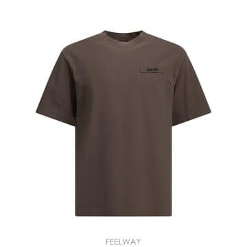 [V90]쟈크뮈스 TSM00133AJ00226BROWN 남성 티셔츠 상의 반팔티 Gros Grain crew