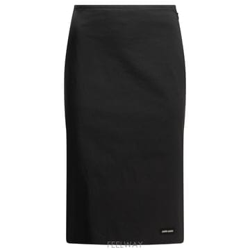 [V90]미우미우 MG27766472F0002 S OOO 여성 스커트 치마 Stretch midi skirt