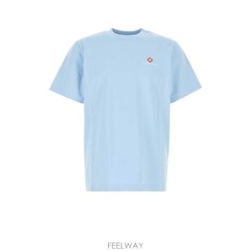 [X45]카사블랑카 MAW26JTS00104 CORELOGO 남성 스웨터 니트 가디건 Light blue c