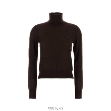 [X45]폴로  211B17732 001 여성 스웨터 니트 가디건 Chocolate wool sweater