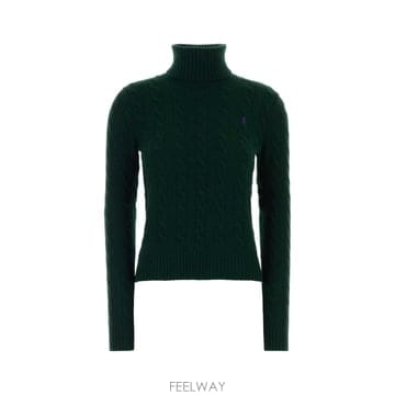 [X45]폴로  211888686 500 여성 스웨터 니트 가디건 Bottle green wool blend