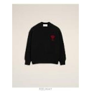 [G95]아미 UKS838018009 여성 니트 풀오버 스웨터 가디건 CREWNECK SWEATER WITH