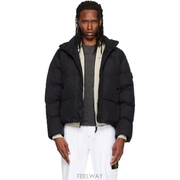 스톤아일랜드 블랙 4100109 크링클랩스 NY 다운 재킷 L2S15 4100109 S0A23 TP87645
