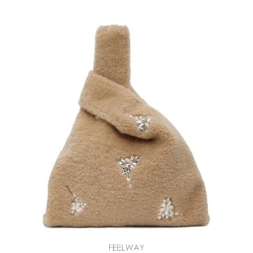 시몬 로샤 베이지 퍼 토트백 BAG224B 0834 TP876452623