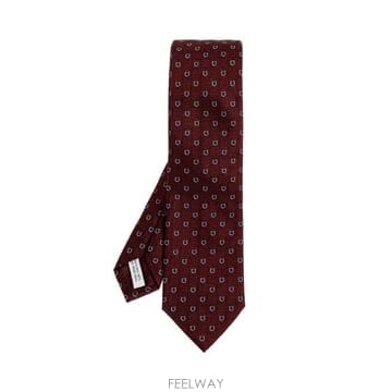 Ferragamo 간치니 자카드 타이 3514245CAIRO7J794460 FBORDEAUX TP979495
