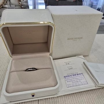 부쉐론 콰트로 블랙 에디션 웨딩 밴드 링 54호