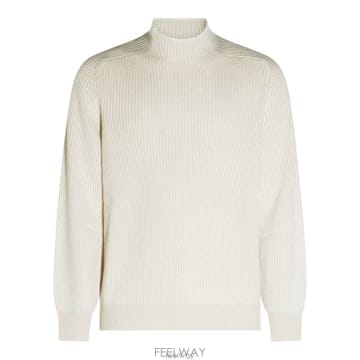 26 FW 브루넬로 쿠치넬리 리브 모크넥 니트 점퍼 CS120 M22700514