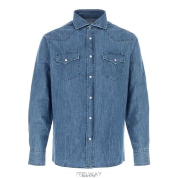 26 FW 브루넬로 쿠치넬리 데님 웨스턴 셔츠 C8333 MH1924008