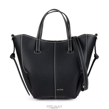 (당일출고) 폴렌느 토트백 CYME NANO 심 나노 블랙 에크루 스티치