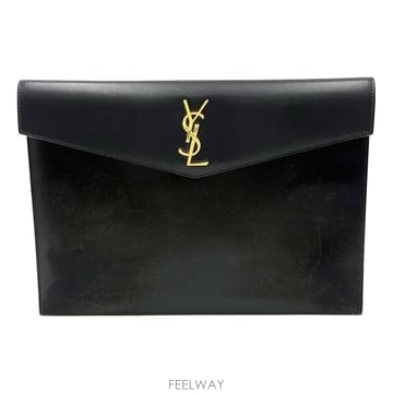 생로랑 Saint Laurent 635171 블랙 모노그램 엔벨로프 업타운 클러치