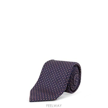 (해외배송) 키톤 Kiton Ciro Paone 마이크로 패턴 실크 타이 UCRVKR